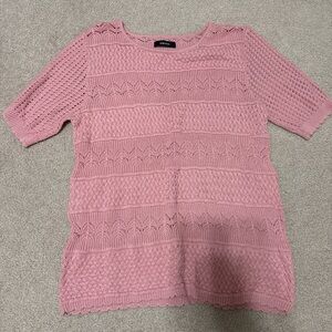 Pink Women's Cowl Neck Sweater